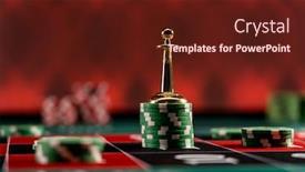  Presentation with roulette - Colorful presentation theme enhanced with roulette-table-close-up backdrop and a tawny brown colored foreground