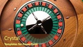  Presentation with roulette - Beautiful slide set featuring roulette-table-close-up backdrop and a tawny brown colored foreground