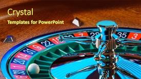  Presentation with roulette - Colorful PPT theme enhanced with roulette-table-close-up backdrop and a tawny brown colored foreground