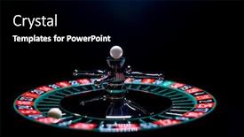  Presentation with roulette - PPT theme consisting of roulette-table-close-up background and a black colored foreground