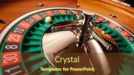  Presentation with roulette - Cool new PPT theme with roulette-table-close-up backdrop and a tawny brown colored foreground