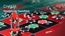  Presentation with roulette - PPT theme with roulette-table-with-winning-number background and a ocean colored foreground