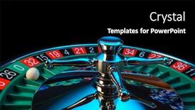  Presentation with roulette wheel - Amazing PPT theme having roulette-wheel-close-up-isolated backdrop and a black colored foreground