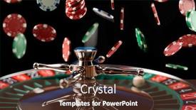  Presentation with roulette wheel - Slide deck having roulette-wheel-close-up-isolated background and a tawny brown colored foreground