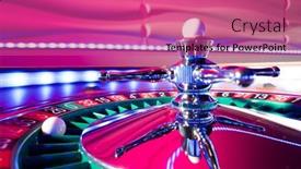  Presentation with roulette wheel - Amazing slide set having roulette-wheel-close-up-ladies backdrop and a coral colored foreground