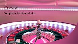  Presentation with roulette wheel - Beautiful theme featuring roulette-wheel-close-up-ladies backdrop and a coral colored foreground