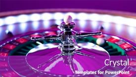  Presentation with roulette wheel - Presentation design featuring roulette-wheel-close-up-ladies background and a purple colored foreground
