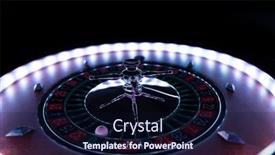  Presentation with roulette wheel - Slide deck featuring roulette-wheel-close-up background and a navy blue colored foreground