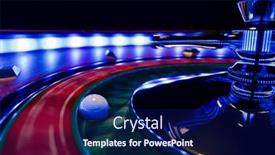  Presentation with roulette - Slide deck consisting of roulette-wheel-close-up background and a navy blue colored foreground