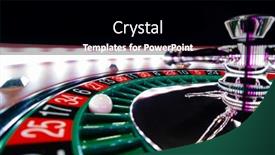  Presentation with roulette wheel - Cool new slide deck with roulette-wheel-close-up backdrop and a black colored foreground