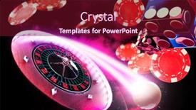  Presentation with roulette wheel - Slide deck with roulette-wheel-close-up background and a tawny brown colored foreground