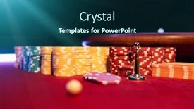  Presentation with roulette wheel - Slide deck consisting of roulette-wheel-close-up background and a ocean colored foreground