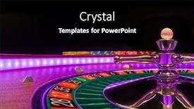  Presentation with roulette wheel - Presentation design consisting of roulette-wheel-close-up background and a black colored foreground