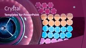  Presentation with roulette wheel - Beautiful presentation design featuring roulette-wheel-overhead-view backdrop and a violet colored foreground