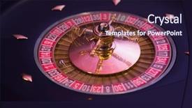  Presentation with roulette wheel - Amazing slides having roulette wheel running in a casino backdrop and a wine colored foreground