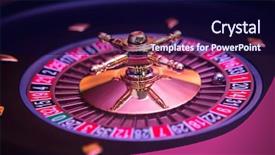  Presentation with roulette wheel - Colorful slide deck enhanced with roulette wheel running in a casino backdrop and a navy blue colored foreground