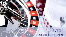  Presentation with roulette - Presentation theme with lasvegas - roulette background and a sky blue colored foreground