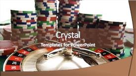  Presentation with roulette wheel - Presentation theme featuring roulette background and a  colored foreground