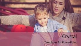  Presentation with child enjoy - PPT layouts featuring merry go round - life is beautiful when you're background and a coral colored foreground