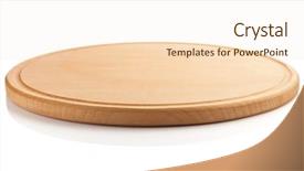  Presentation with airport boarding board - Presentation theme having round - pizza board isolated on white background and a cream colored foreground