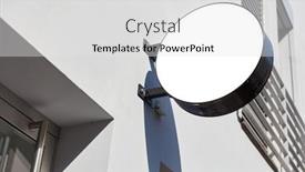  Presentation with company - Slide set featuring round-blank-white-sign background and a white colored foreground