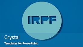  Presentation with acronym - Slides featuring round-blue-paper-sign background and a  colored foreground