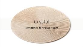  Presentation with teachnology and brain white - Presentation theme having round-braided-placemat-isolated background and a lemonade colored foreground