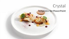  Presentation with camembert - Cool new presentation with round-brioche-toast-with-camembert backdrop and a white colored foreground