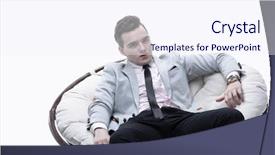  Presentation with abstract round shapes - Slide set consisting of round chair made of rattan background and a  colored foreground