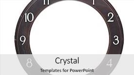  Presentation with clock face - PPT layouts having round clock face on white background and a light gray colored foreground