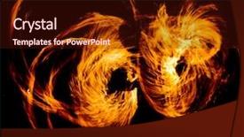  Presentation with strength motion - Audience pleasing PPT theme consisting of round dance - orange flames fiery motion backdrop and a wine colored foreground