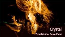  Presentation with fiery - Amazing presentation design having round dance - orange flames fiery motion backdrop and a  colored foreground