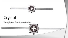  Presentation with thread - Beautiful presentation theme featuring round dies for metal thread backdrop and a  colored foreground