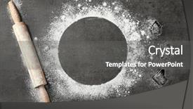 Presentation with flour - Cool new presentation theme with round frame made of flour backdrop and a gray colored foreground