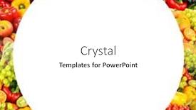  Presentation with fruit - Beautiful slides featuring round-fruit-and-vegetable-frame backdrop and a white colored foreground