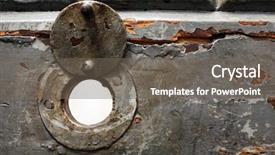  Presentation with jail - Presentation with round hole in jail door background and a gray colored foreground