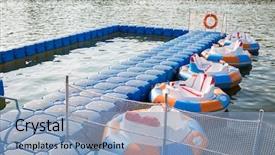  Presentation with electric motor - Slide deck featuring rock pool at north curl background and a ocean colored foreground