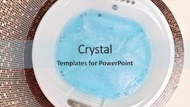  Presentation with mosaic - Amazing slides having round jacuzzi with swirling water backdrop and a light blue colored foreground