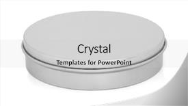  Presentation with brushed metal - Beautiful theme featuring round metal tin can backdrop and a light gray colored foreground