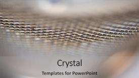  Presentation with metal - Audience pleasing slide set consisting of round metal wire mesh background backdrop and a light gray colored foreground