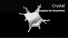  Presentation with realistic - PPT layouts having round-milk-splash-isolated background and a black colored foreground