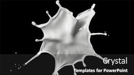  Presentation with milk splash - PPT theme with round-milk-splash-isolated background and a dark gray colored foreground