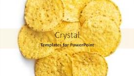  Presentation with tortilla - Beautiful presentation theme featuring nachos - round nacho chips yellow tortilla backdrop and a yellow colored foreground
