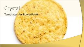  Presentation with tortilla - Presentation theme featuring crisp - round nacho chips yellow tortilla background and a blonde colored foreground