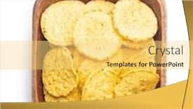  Presentation with tortilla - Colorful presentation enhanced with round nacho chips yellow tortilla chips in bowl isolated on white background backdrop and a yellow colored foreground
