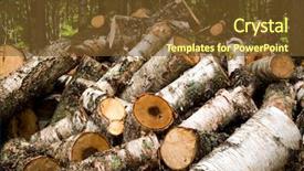  Presentation with processing - Beautiful slides featuring round old timbers ready to go in processing backdrop and a tawny brown colored foreground