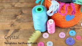  Presentation with everything - Audience pleasing presentation consisting of round-orange-box-full backdrop and a coral colored foreground