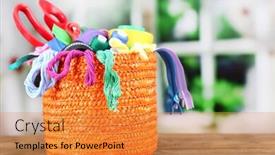  Presentation with everything - Slides featuring round-orange-box-full background and a gold colored foreground