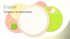  Presentation with eco paper - PPT theme consisting of round-paper-labels-with-cardboard background and a cream colored foreground