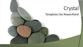  Presentation with corner - Beautiful slide deck featuring round pebbles for a corner backdrop and a  colored foreground